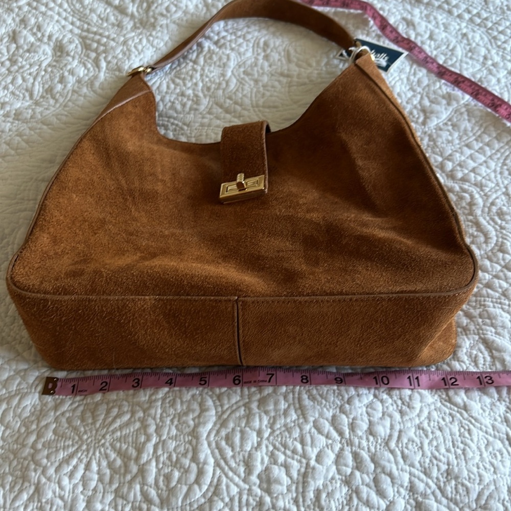 Viola Castellani Brown Suede Women's Bag - Picture 2 of 10